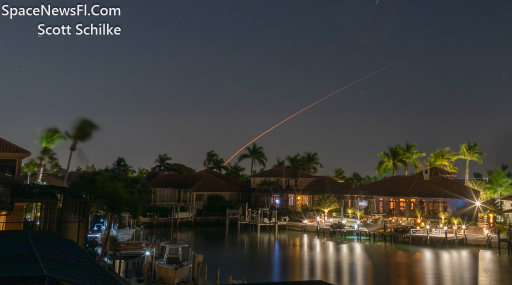 SpaceX Starlink 6-38 As Seen From Marco Island 200 Miles Southwest