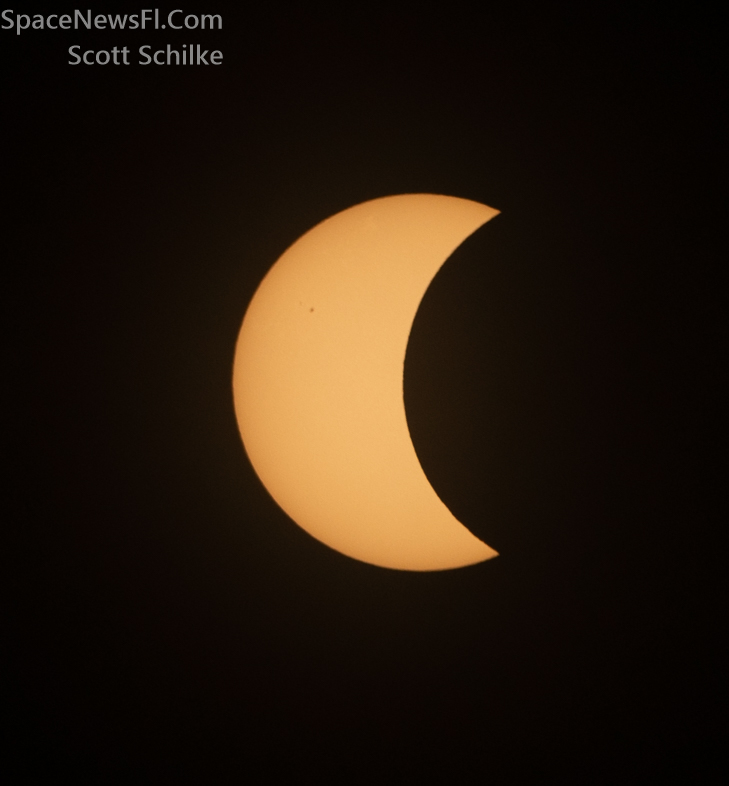 50% Solar Eclipse April 8th 2024 From Kennedy Space Center 39 Press Site
