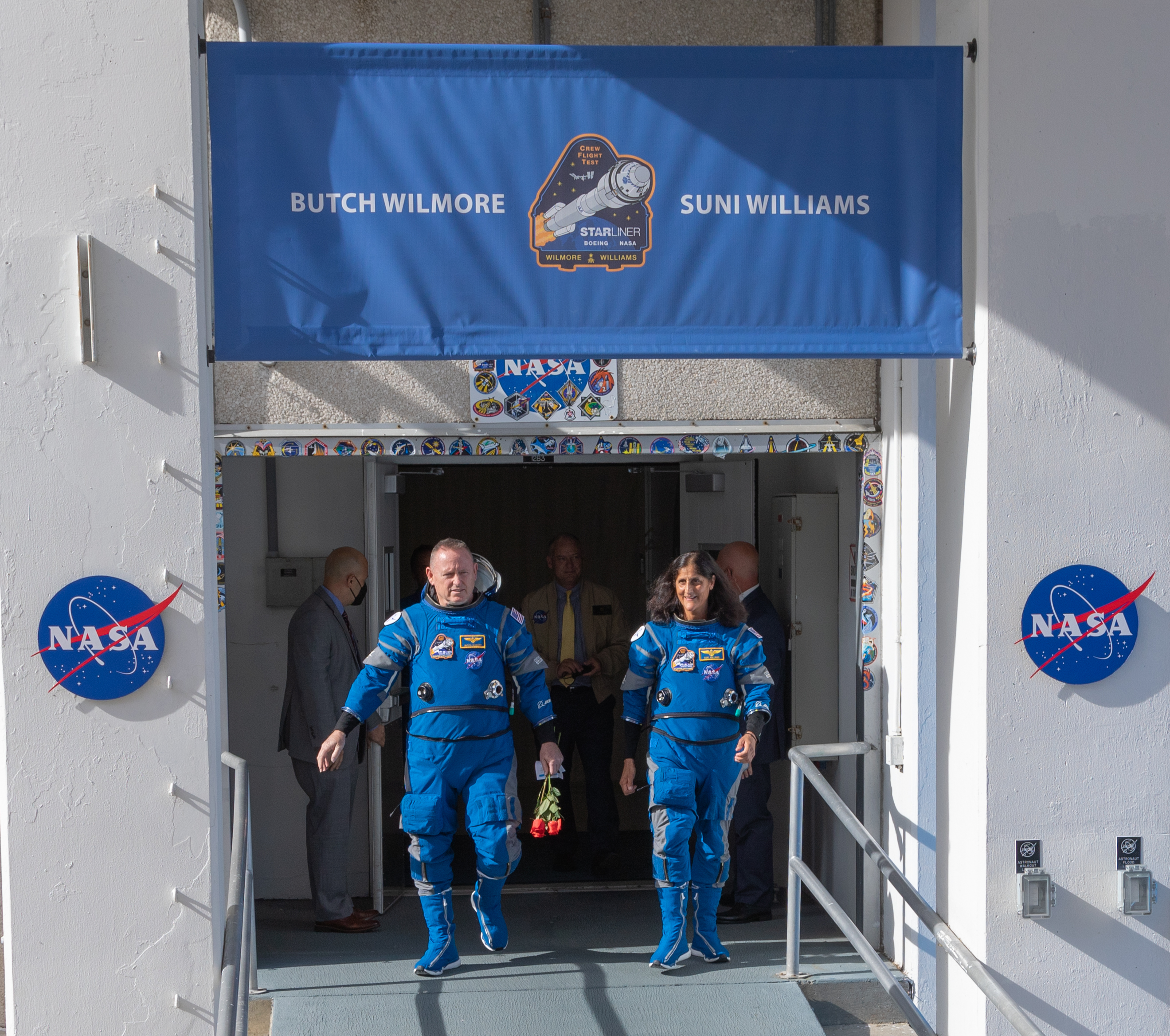 June 1st NASA Boeing CFT Crew Walkout Butch Wilmore & Suni Williams Before Mission Scrubbed