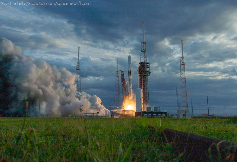 Dramatic Beautiful Remote Camera Action SpaceX Turksat 6A