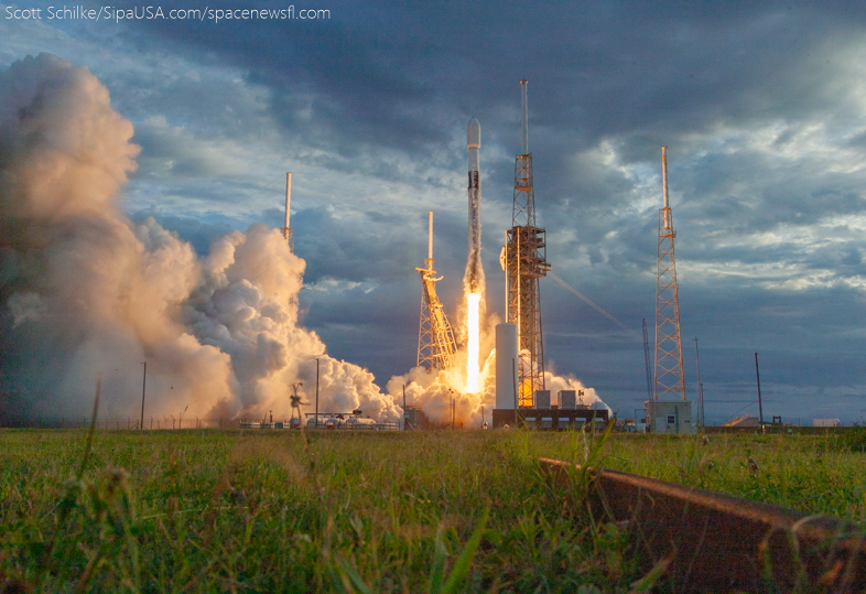 Dramatic Beautiful Remote Camera Action SpaceX Turksat 6A