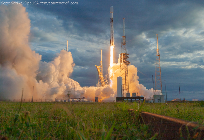 Dramatic Beautiful Remote Camera Action SpaceX Turksat 6A