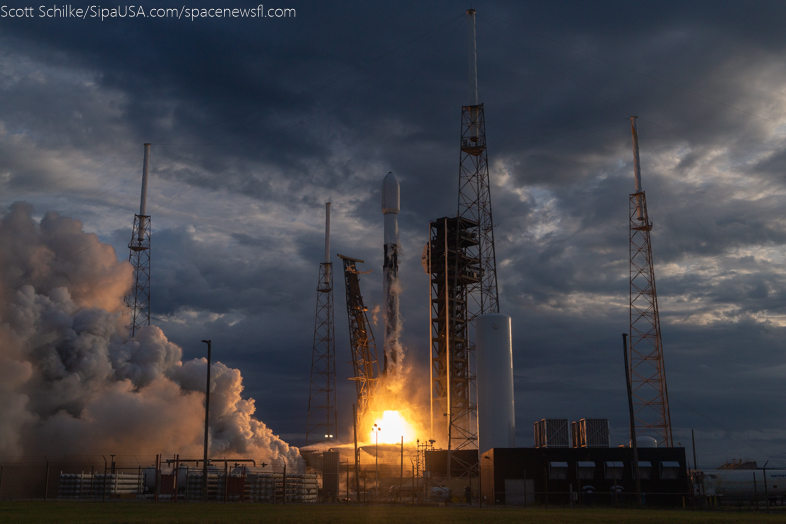 Dramatic Beautiful Remote Camera Action SpaceX Turksat 6A