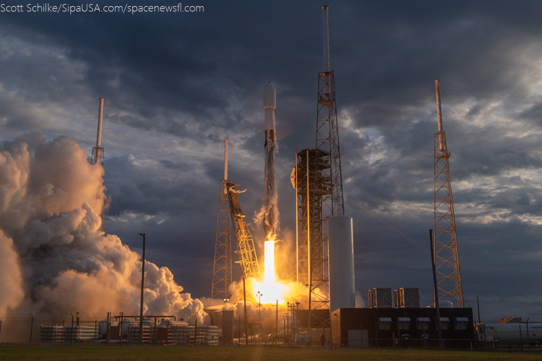 Dramatic Beautiful Remote Camera Action SpaceX Turksat 6A