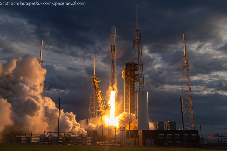 Dramatic Beautiful Remote Camera Action SpaceX Turksat 6A