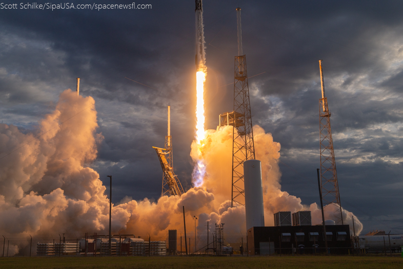 Dramatic Beautiful Remote Camera Action SpaceX Turksat 6A