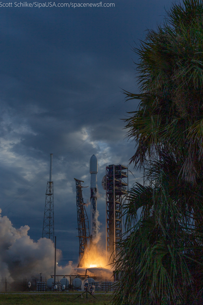 Dramatic Beautiful Remote Camera Action SpaceX Turksat 6A