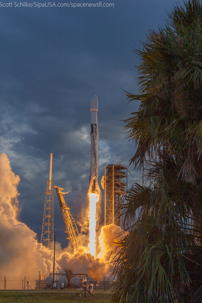 Dramatic Beautiful Remote Camera Action SpaceX Turksat 6A