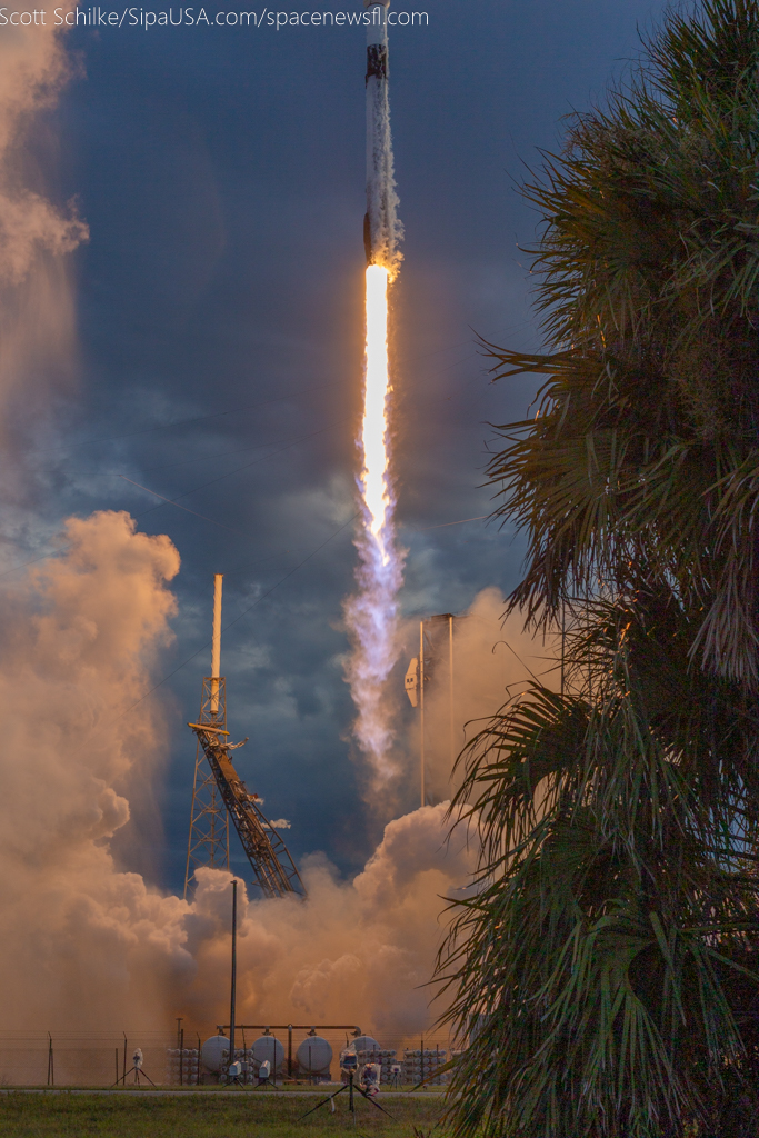 Dramatic Beautiful Remote Camera Action SpaceX Turksat 6A