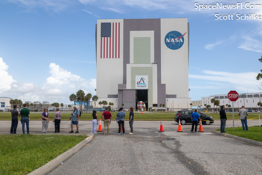 The NASA Artemis 2 Core Stage With 4 RS25 Engines Offload From Pegasus Barge