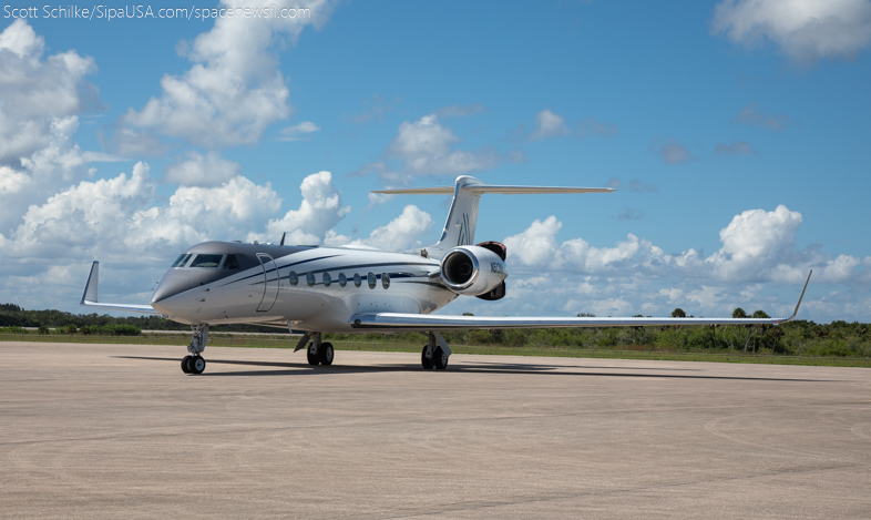  Gulfstream 550 Crew 9 Arrival At KSC