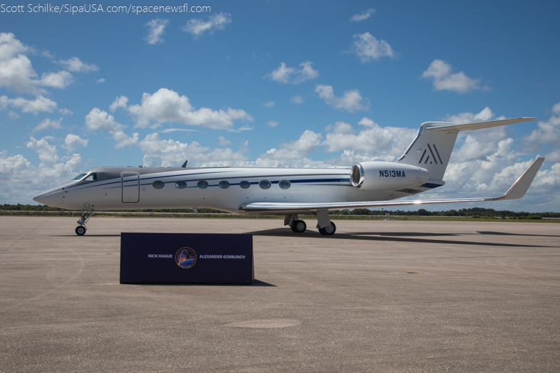  Gulfstream 550 Crew 9 Arrival At KSC