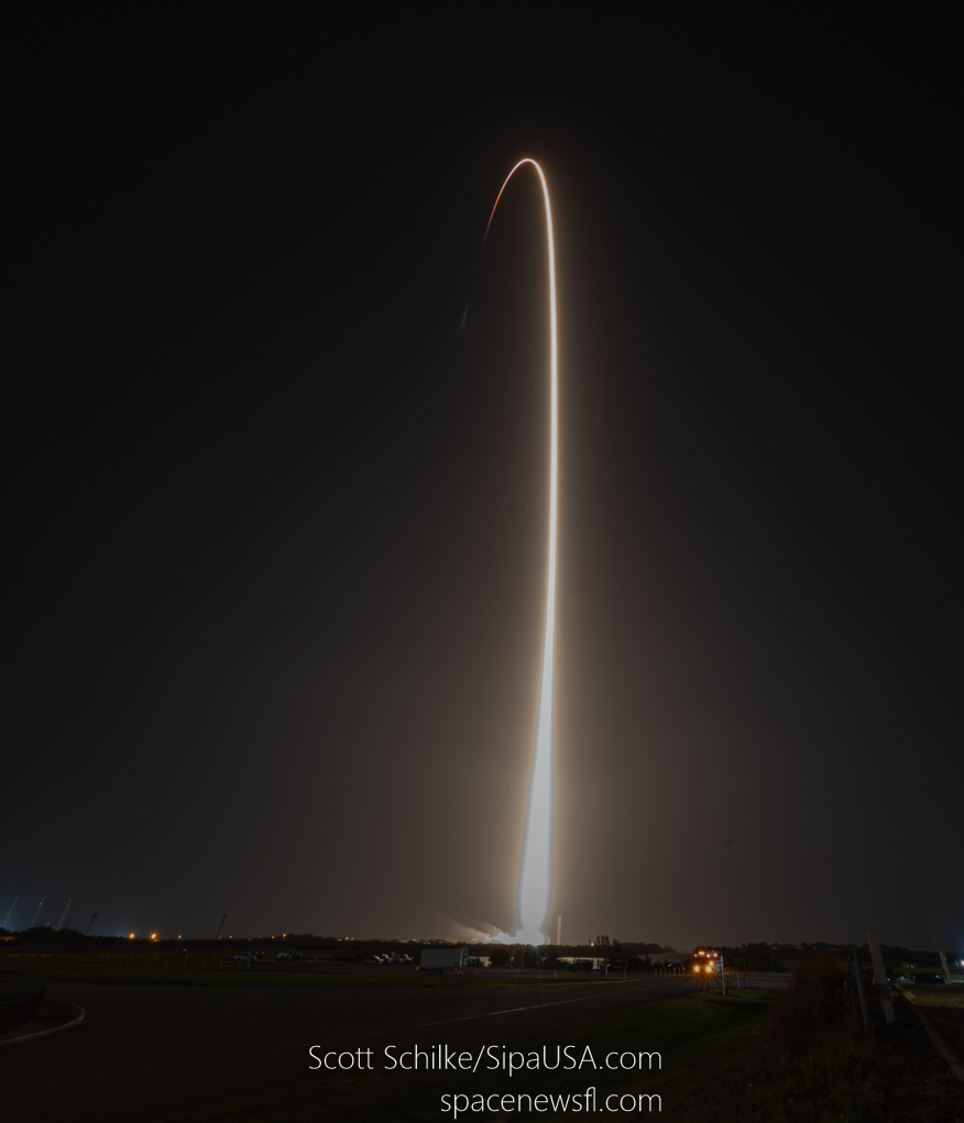 Long Exposure of SpaceX NASA CRS-31 Liftoff 9:29 PM ET Nov. 4th 2024