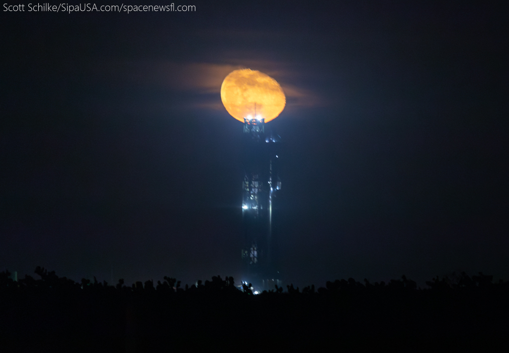 The Last Night Before Launch Moon Rise Over Starship IFT-6 Starbase