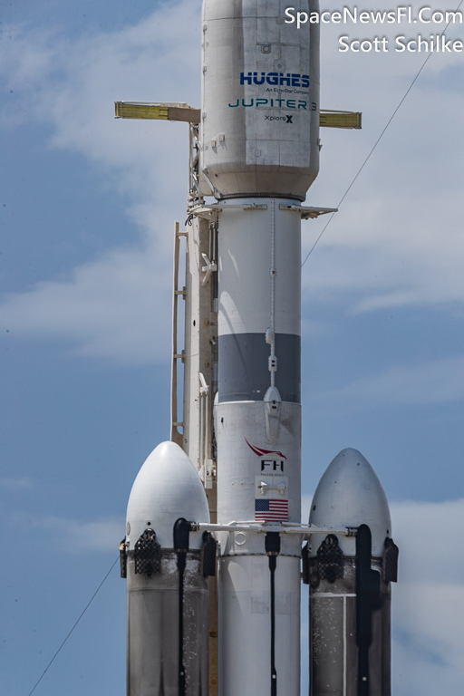 The 7th Ever Flown SpaceX Falcon Heavy Rocket Waiting For Liftoff