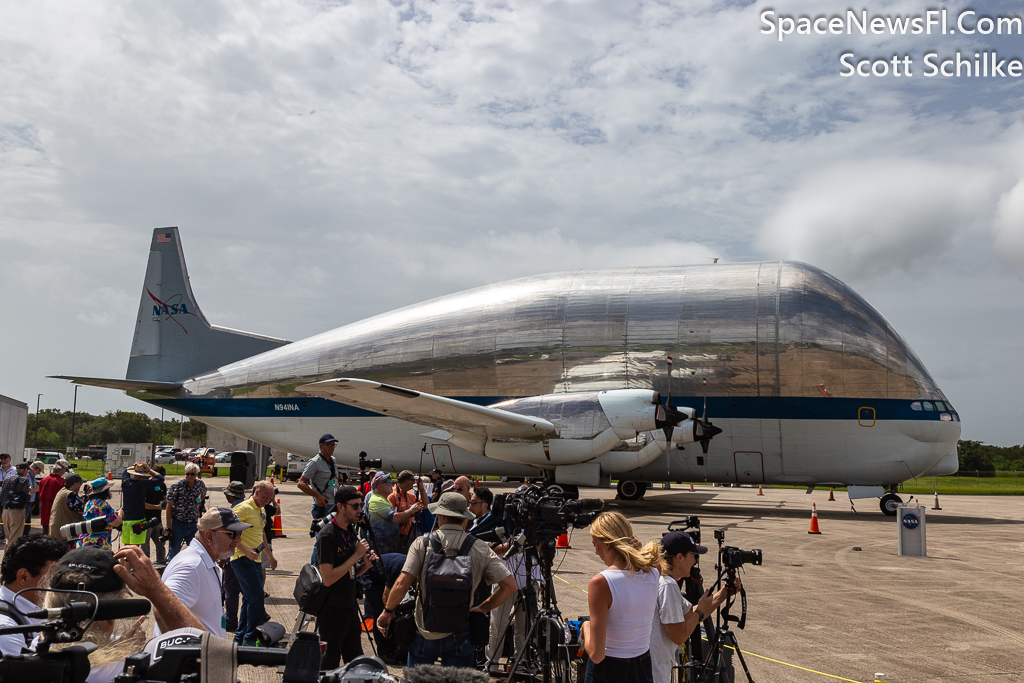 The Super Guppy Standing By For Crew 7 Arrival