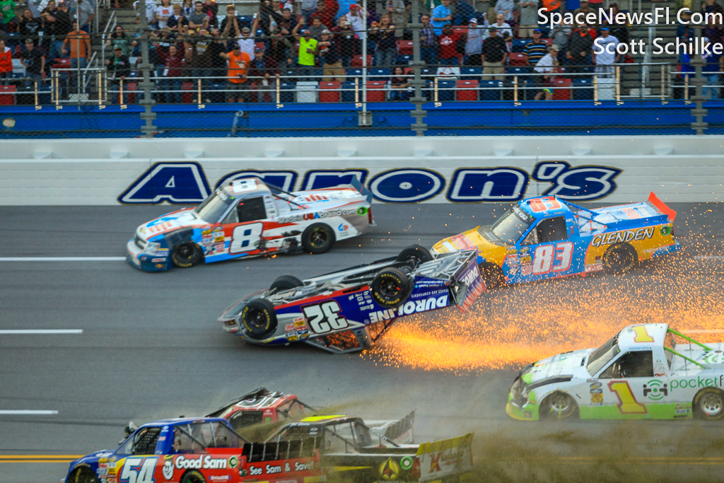 Miquel Paludo Upside Down Talladega Truck Race