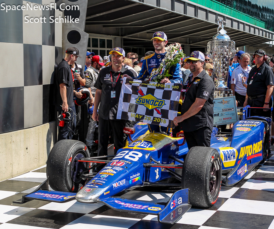 The Iconic 100th Running Of The Indy 500 Victory Lane Alexander Rossi Andretti Racing