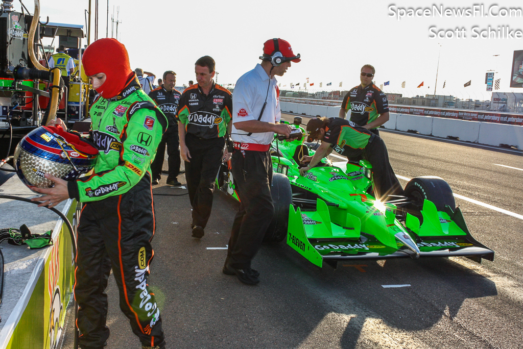 Danica Patrick Indy Cars St. Pete Pit Road Suiting Up