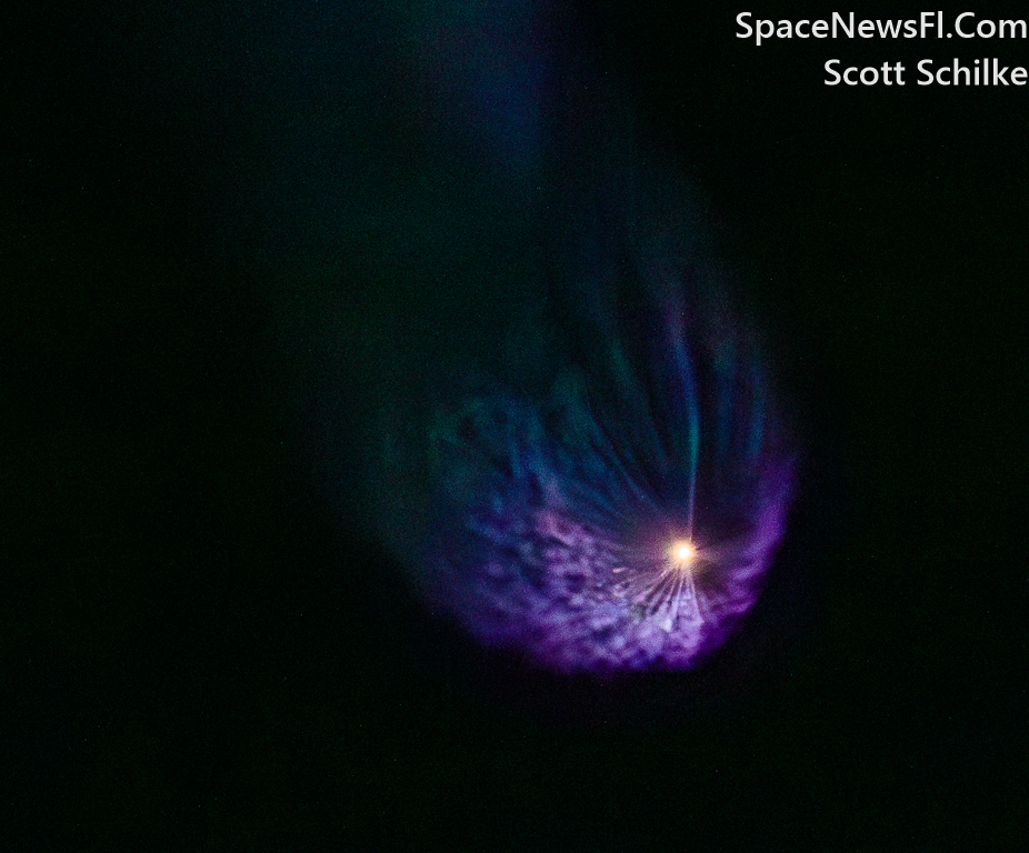 SpaceX Starlink 2nd Stage Nebula Heading Down Range