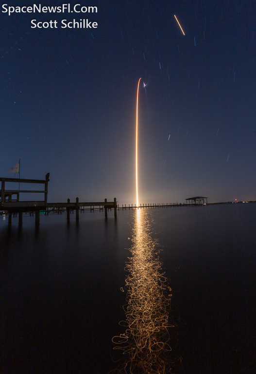 11-9-23 NASA SpaceX CRS-29 Zoom In On Reflection Patter In Indian River