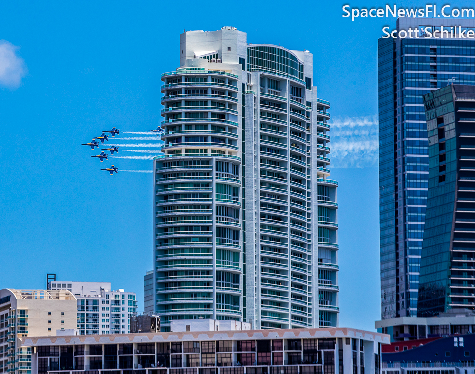 May 8th 2020 Blue Angles Fly Over Miami To Honor Health Care Workers Due To Covid