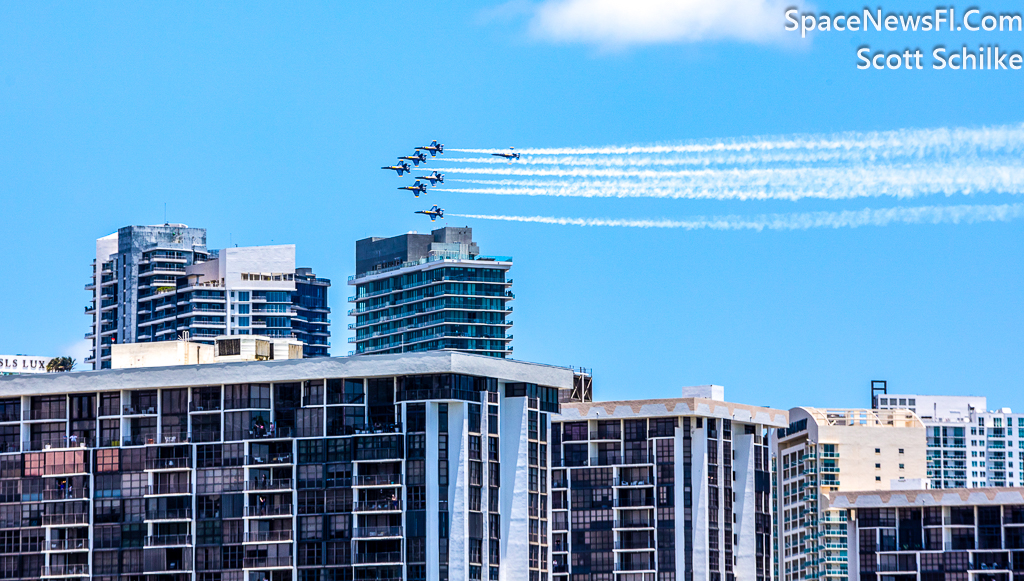 May 8th 2020 Blue Angles Fly Over Miami To Honor Health Care Workers Due To Covid