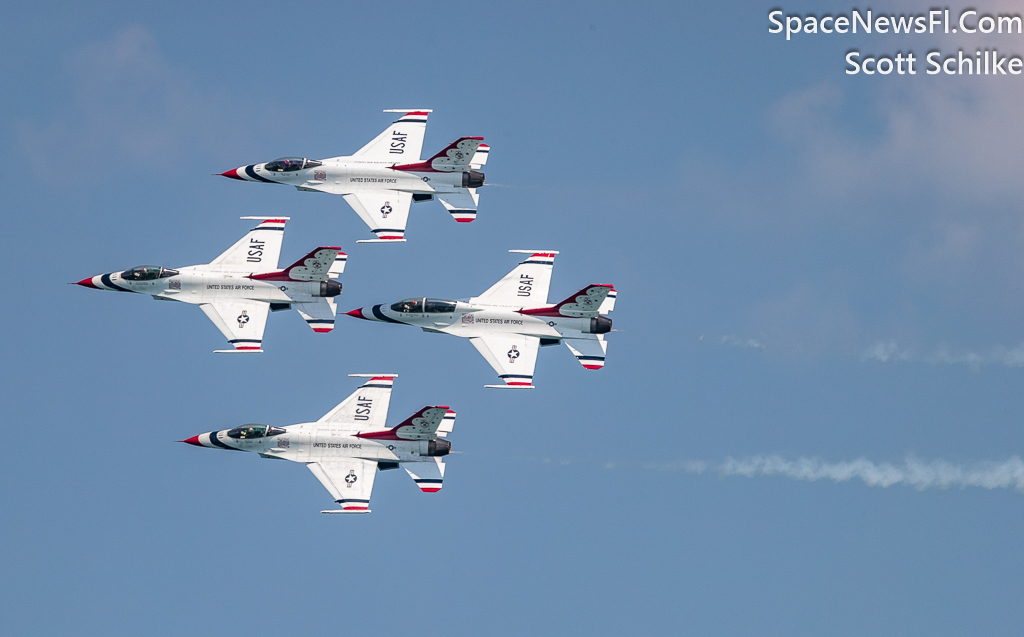 The Classic Diamond ManeuverUSAF Thunderbirds Falcon Demo Team