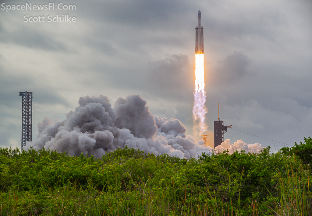 Liftoff From North Side of LC-39A Near Beach Rd. NASA SpaceX Falcon Heavy Psyche