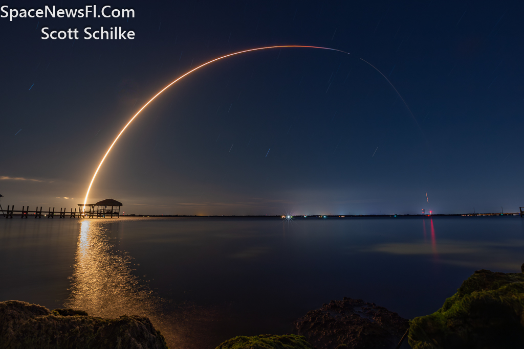 Long Exposure from Cocoa Florida Indian River SpaceX Starlink 6-33