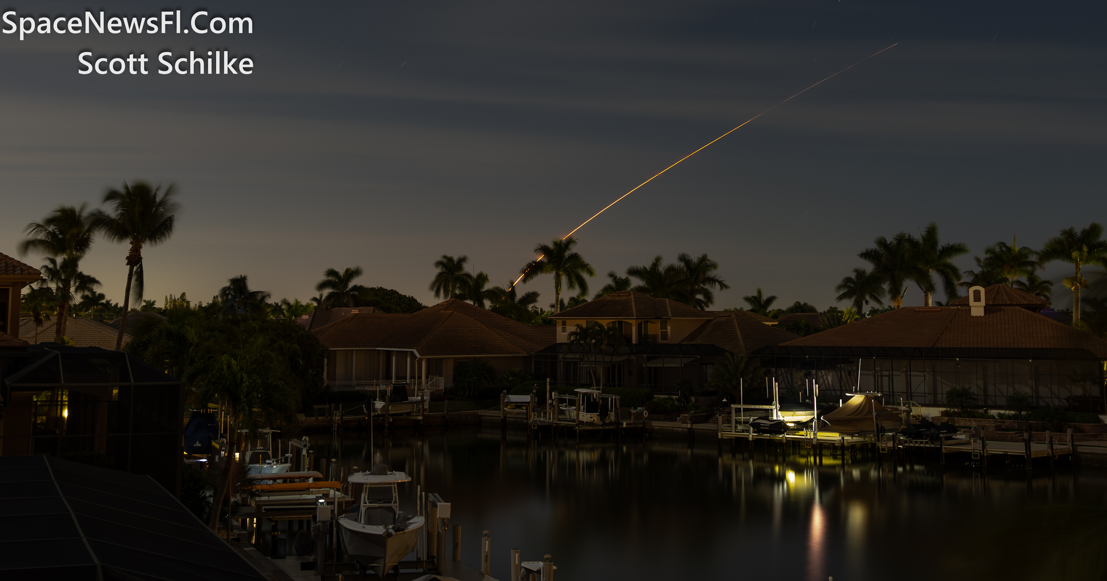 Historic First 19th Booster Flight As Seen From Marco Island Starlink 6-32 
